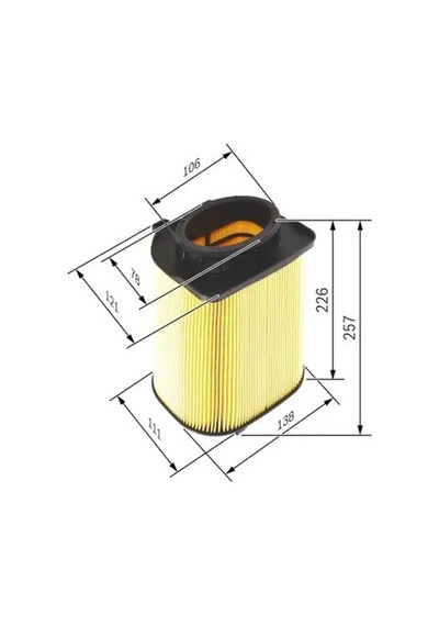 Mercedes E180 W212 Hava Filtresi 2013-2016 Bosch F026400480