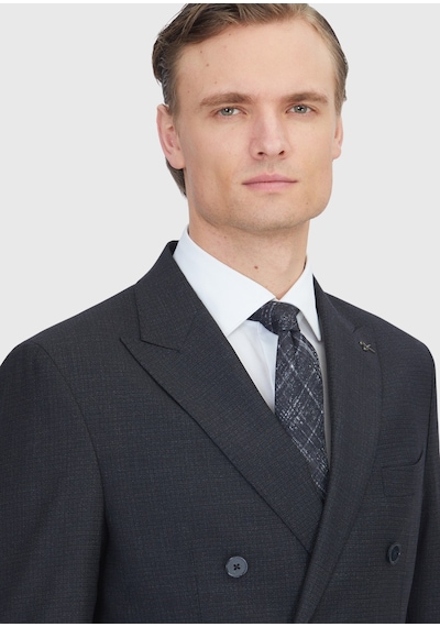 Ramsey Siyah Mikro Zeroweight Slim Fit Yün Karışımlı Takım Elbise