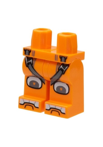 Minifigür Parçaları: Legs Decorated, Bacak, Ayak: 970c00pb1358