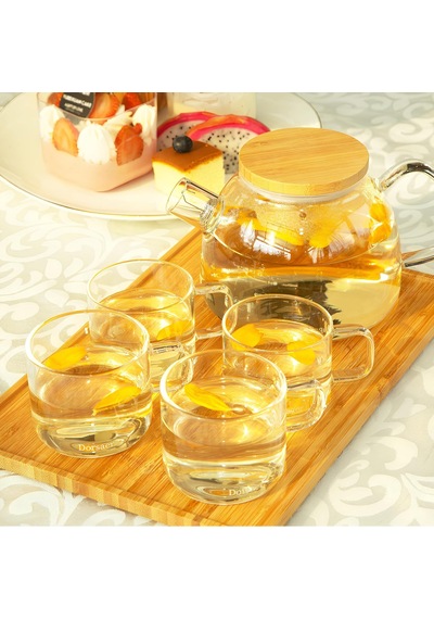 5oz Modern Cam Çay Fincanları 4'lü Set , 150ml Şeffaf Cam Çay Fincanı, Tealover İçin Saplı Küçük Kahve Finca Diğer