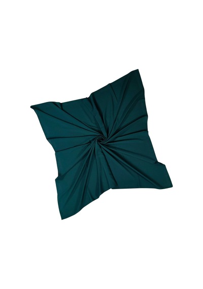 Mim Eşarp Tuana Eşarp Medine İpeği Eşarp 110x110 Cm PETROL YEŞİLİ