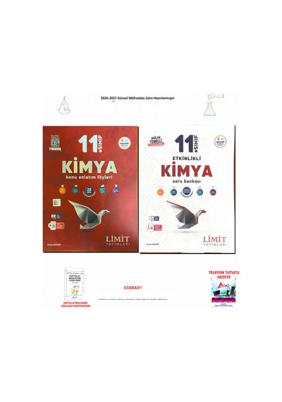 Limit 11. Sınıf Kimya Konu Anlatım Föyleri 2 Kitap Seti