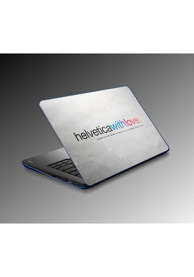 Laptop Sticker Notebook Pc Kaplama Etiketi Helvetica With