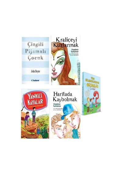 Çizgili Pijamalı Çocuk - Kraliçeyi Kurtarmak - Haritada Kaybolmak - Yankılı Kayalar 5 Kitap