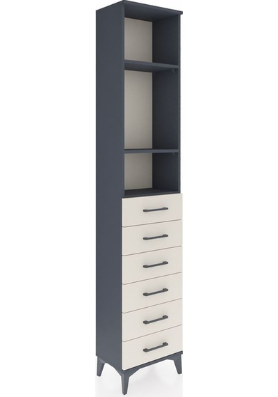 Arges Dolap 3 Raflı 6 Çekmeceli 44x30x221 Antrasit-aytaşı Antrasit Arges Dolap 3 Raflı 6 Çekmeceli 44x30x221 Antrasit-aytaşı Antrasit