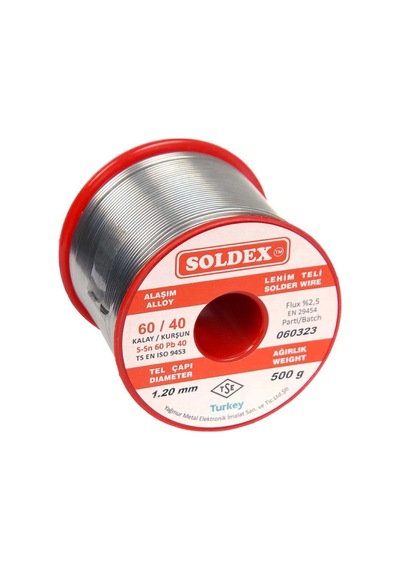 Soldex Sn60 Pb40 Lehim Teli 1.20mm 500gr