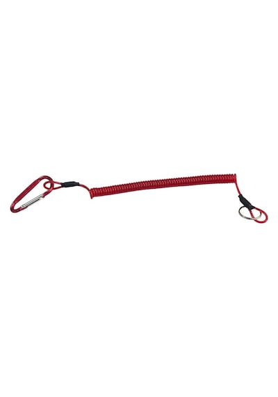 Powerex Spiral Karabinalı Balıkçı Askı Aparatı 21cm Kırmızı