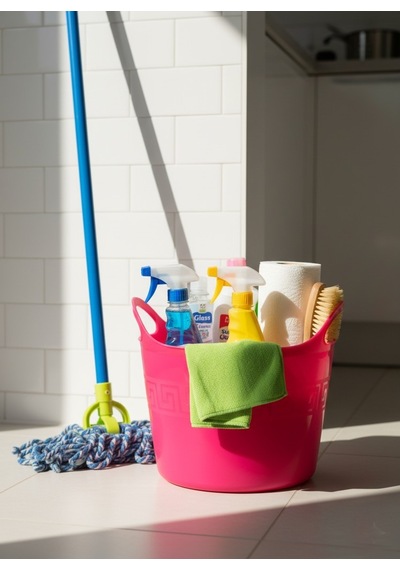 Pembe, Esnek Plastik Kova 20 Litre, Temizli Kovası, Esneyebilen Oyuncak Ve Çamaşır Sepeti Pembe