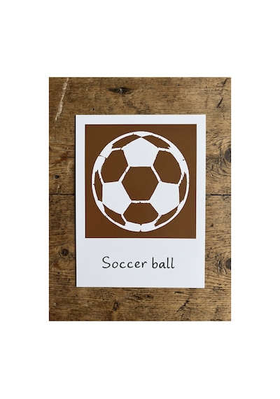 Card: Soccer Ball / Coffee Print Kahve Üzeri Desen Yapma Makinesi Coffe Art 3d Baskı