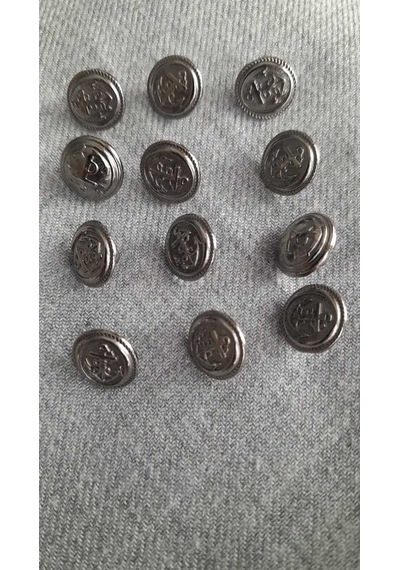 Sıyah Nıkel Metal Düğm 10 Mm 12 Adet