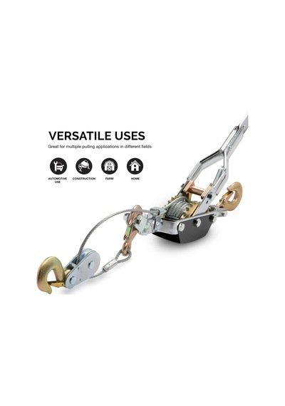 Neıko 02256a Come Along Halatlı Vinç, 5 Ton 4,5 Kg Çekme Kapasitesi, 3 Ayak, 3 Kanca, Çift Dişli Çarklı Sağlam