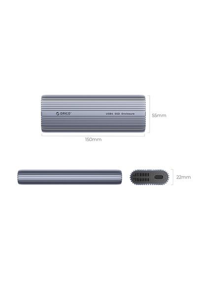 Orico Acom2 U4 Thunderbolt 4 40gbps, Intel Chipset, 8tb M.2 Nvme 2230/2280 Uyumlu, Dahili Fanlı, Alüminyum Alaşım, Tak Çalıştır, Type-c Disk Kutusu Acom2-u4