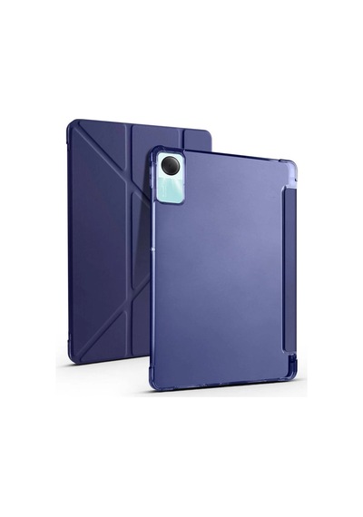 Xiaomi Redmi Pad Se 4g Kılıf Kalemlikli Mars Tablet Kılıfı - Lacivert Arka Kapak
