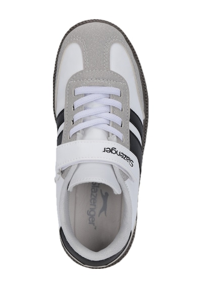 Slazenger Dolphın I Unisex Çocuk Cırt Cırtlı Beyaz / Siyah Günlük Spor Ayakkabısı Beyaz - Siyah
