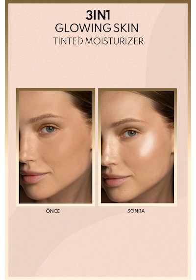 Note Cosmetique 3 in 1 Glowing Skin Tinted Moisturizer 50 SPF Işıltılı Aydınlatıcı Krem