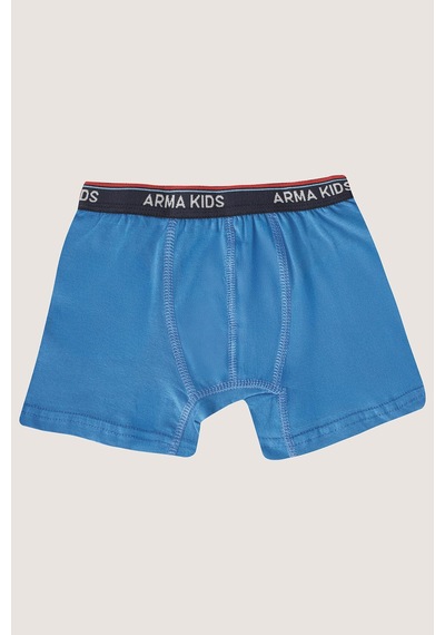 Arma Yıldız Erkek Çocuk Boxer 3'lü Paket Renkli, Pamuklu Ve Likralı Esnek Kumaş Çok Renkli