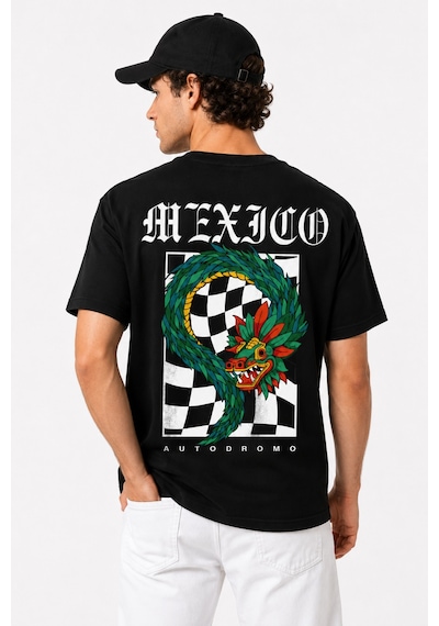 Bayloranzzo Mexico %100 Pamuk Heavy Cotton Premium Kalite Erkek Tişört Siyah