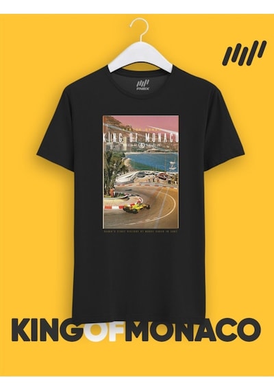 Flood Of Style King Of Monaco Ayrton Senna T-shirt Siyah