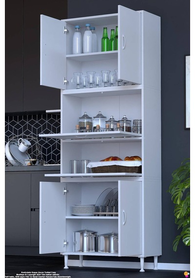 Derin 70 Cm 6 Kapaklı Çok Amaçlı Mutfak Kiler Dolabı Organizer Banyo Çocuk Odası Boy Dolabı Beyaz Derin 70 Cm 6 Kapaklı Çok Amaçlı Mutfak Kiler Dolabı Organizer Banyo Çocuk Odası Boy Dolabı Beyaz