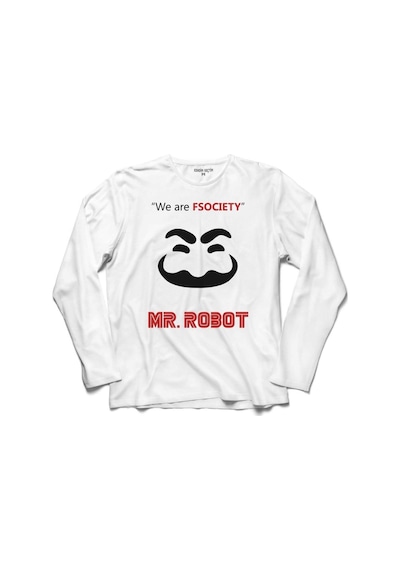 Mr. Mr Robot Who Is Fsocıety Ben Robot 2 Uzun Kollu Tişört (518438777)