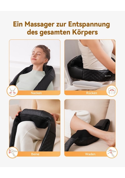 Knqze Boyun Masajı Kablosuz Shiatsu Isı, Boyun, Omuz Ve Sırt