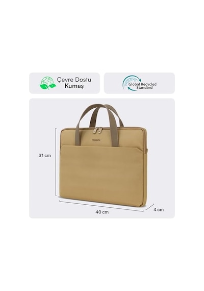 Mack Mce-1513 Nova Eco Çevre Dostu Laptop Çantası, 15.6 İnç Bilgisayar Çantası, Kadın Ve Erkek Noteb