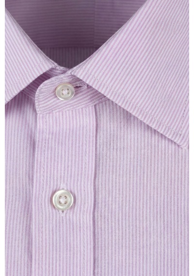 Xint Bisse Regular Fit Uzun Kol Cepsiz Pamuk Lila Erkek Gömlek Bsgmkls25315 D44 Lila