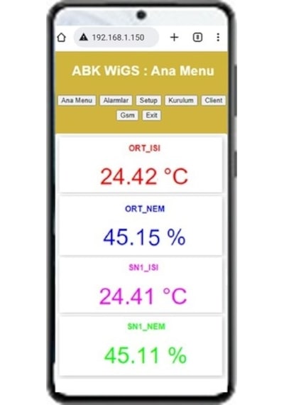 Wıgs 5301 Wi-Fi, Sms, Arama, Dijital Sıcaklık Alarm Cihazı