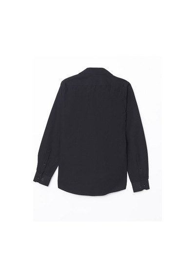 Lcw Busıness Siyah Slim Fit Uzun Kollu Poplin Erkek Gömlek