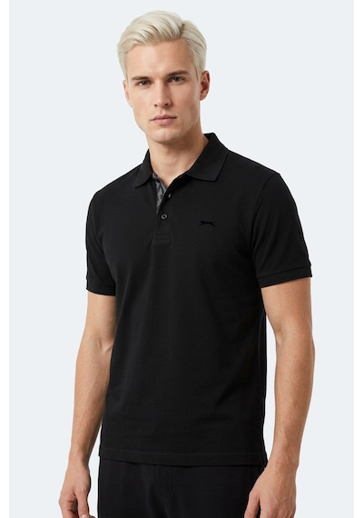 Slazenger Zodıacs Erkek Polo Yaka Siyah Tişört