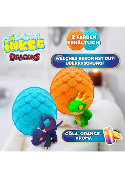 Ejderha Temalı Inkee Sürpriz Banyo Bombası Figürlü Dragons Oyuncağı 100 G 13x7,5x6 Cm