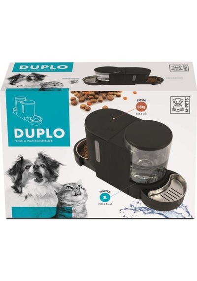M-Pets Duplo Mama ve Su Kabı Hazneli Black 3 L
