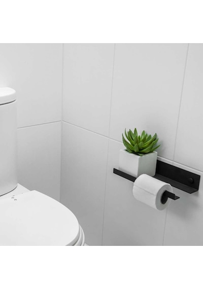 Dekoratif Siyah Metal Banyo Wc Kağıt Rulo Peçetelik Tuvalet Banyo Peçete Askısı