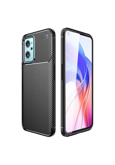 Oppo A96 4G Kılıf Karbon Silikon Case Kapak