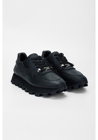 Valmenti Kadın Siyah Floter Hakiki Deri Sneakers & Spor Ayakkabı 1011 6215 Bn Ayk Sk23/24 Siyah