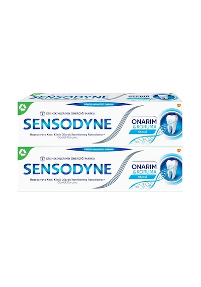 Sensodyne Onarım & Koruma Naneli Diş Macunu 75ml X 2 Adet + Oralb