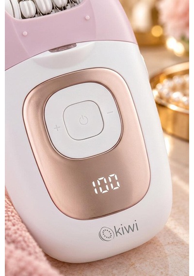 Kiwi Kep-6819 Şarjlı Epilasyon Cihazı Beyaz 18 Cımbız & Lcd Ekran & Led Aydınlatma