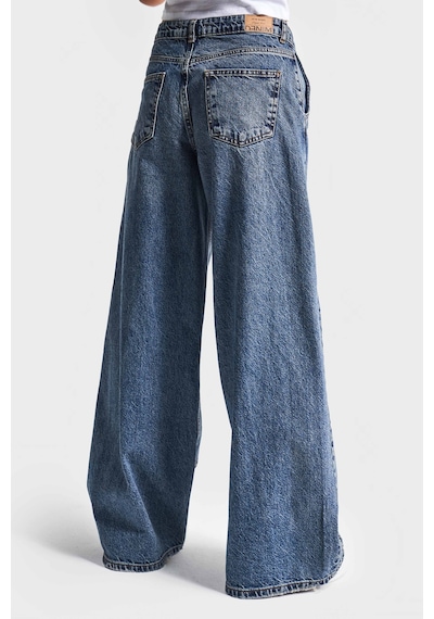 it's basic Kadın T.kot Rengi Palazzo Fit Tasarım Denim Jean Kırmızı