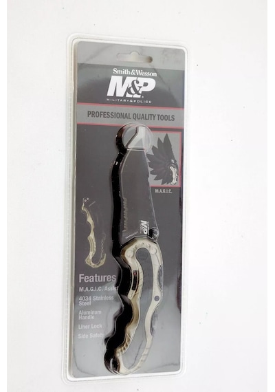 Smith & Wesson M&p Magıc Assisted Liner Lock 3.25 Katlanır Kamp Bıçak Swmp6cnscp Siyah