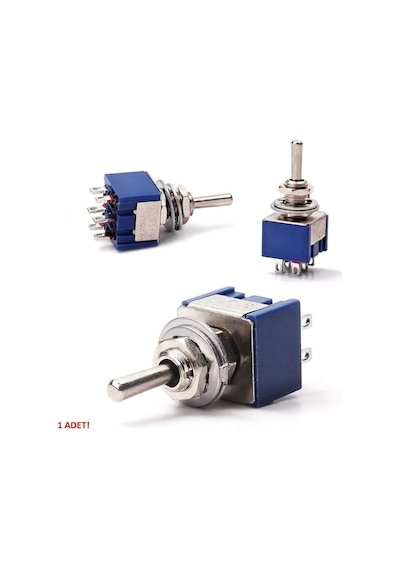 Alkatronik Mts-203 Mini Toggle Çift Anahtar 3a 250v On/off/on 6 Pin 3 Pozisyon