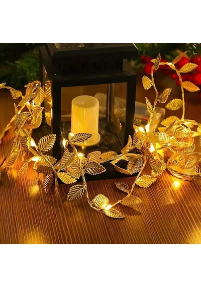 Buffer 3 Metre Yaldızlı Gold Led Işık Dekoratif Ortam Ve Yılbaşı Aydınlatması Renkli