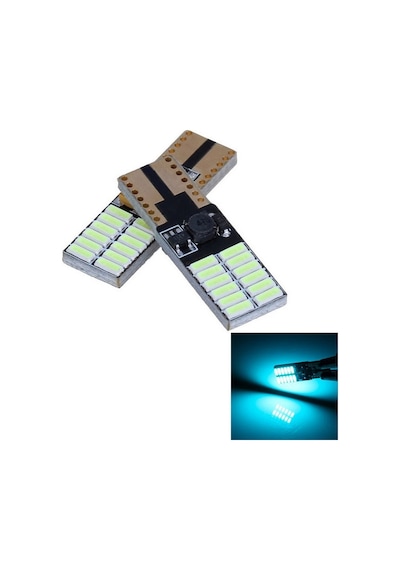 T10 Dipsiz Smd Park Ampulü 24 Ledli Buz Mavisi
