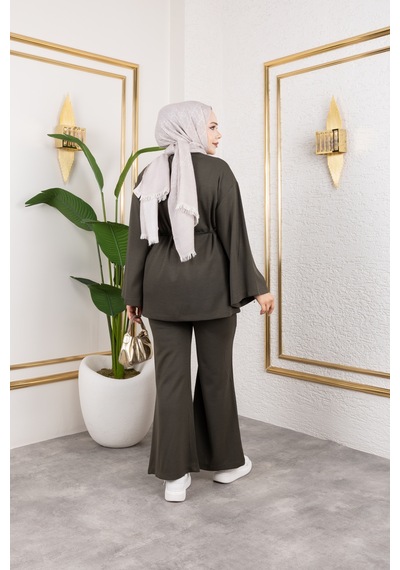 Nevayla Moda Mevsimlik Modal Kumaş Takım - T114 Haki