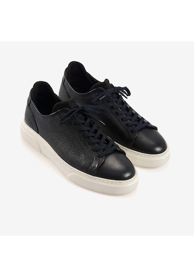 Kemal Tanca Erkek Eva Taban Hakiki Deri Bağcıklı Spor & Sneaker Ayakkabı S505 Lacivert