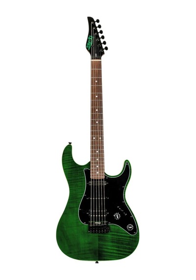 Jet Js-450 Tgr R Hss Elektro Gitar Transparent Green