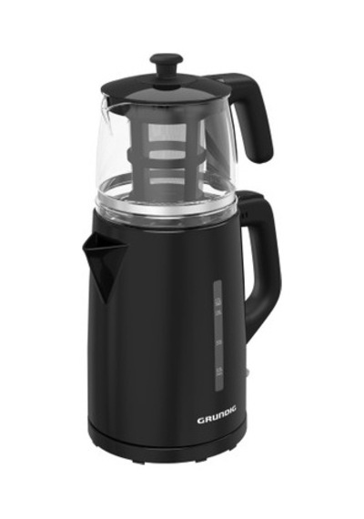 Siyah Çay Makinesi, 0.8 Litre Cam Demlik Kapasitesi