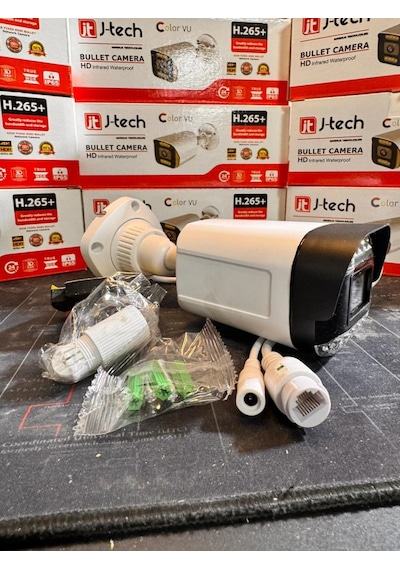 J-tech Jt-9070 5mp Sesli Ip Bullet Kamera Poe 12 Led 3.6mm Gece-gündüz Renkli