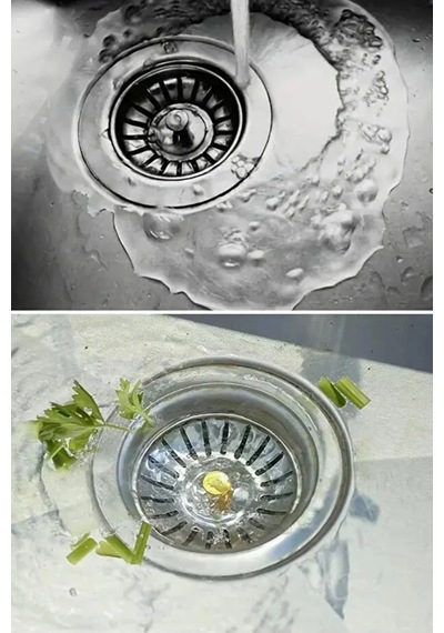 Çöpmak Lavabo Süzgeci Lavabo Gider Süzgeci Mutfak Lavabo Evye Süzgeci Gümüş