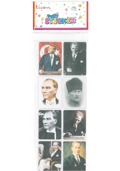 Ticon Sticker Renkli Atatürk 4x2,8 Cm
