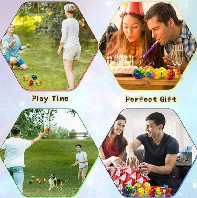 Yükseğe Zıplayan Top Moon Ball Ay Topu Rengarenk 7 Cm - 1 Adet